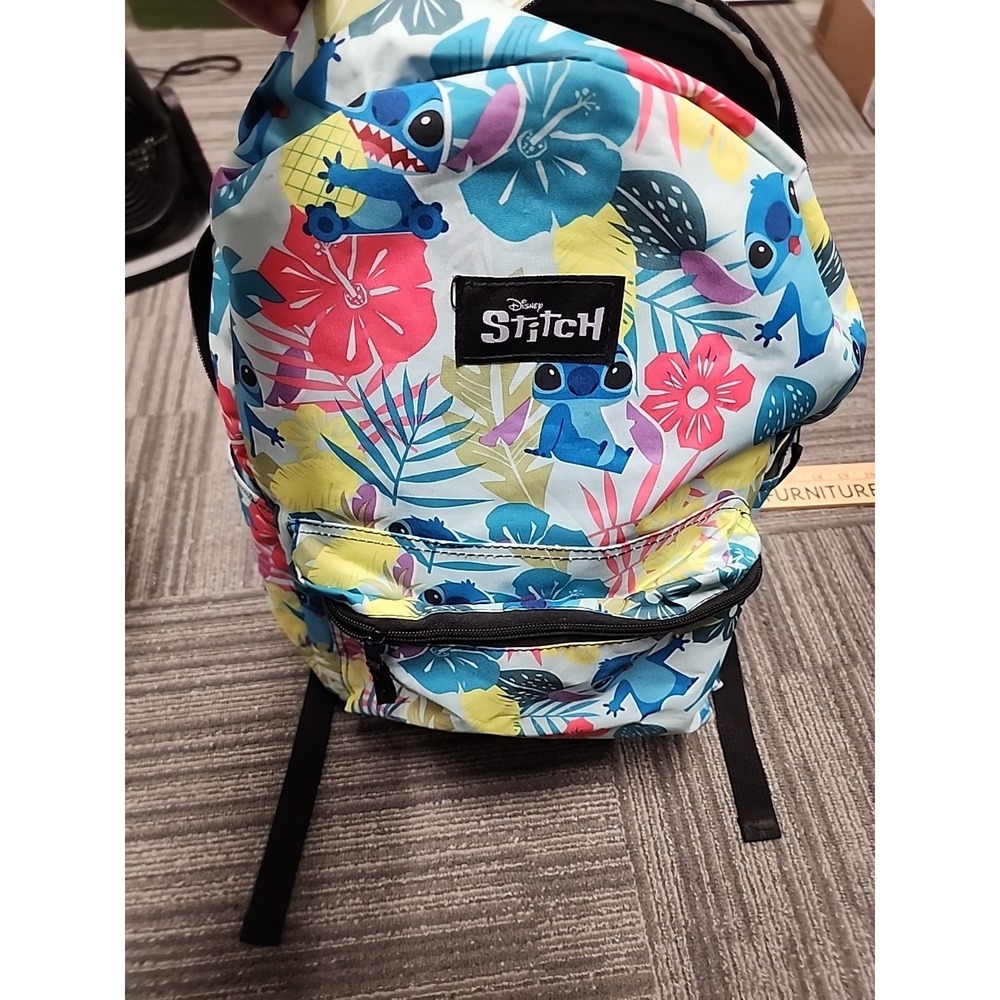 Disney Lilo and Stitch Tropical Floral 17" Laptop Backpack, Blue